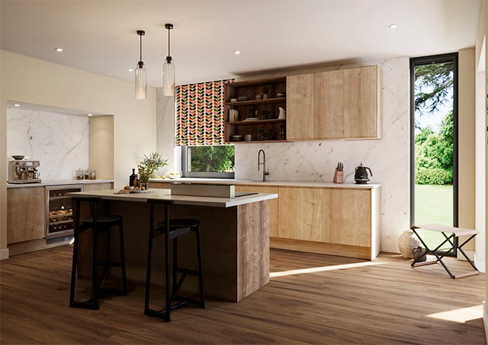 Orla Kiely Multi Stem, Pink & Red - Twist&Fit Roman Blind - Image 7